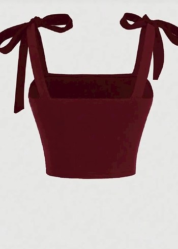 Bordo askılı crop - Görsel 2
