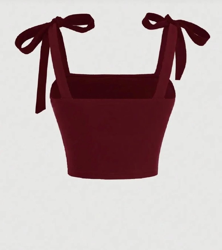 Bordo askılı crop - Görsel 2