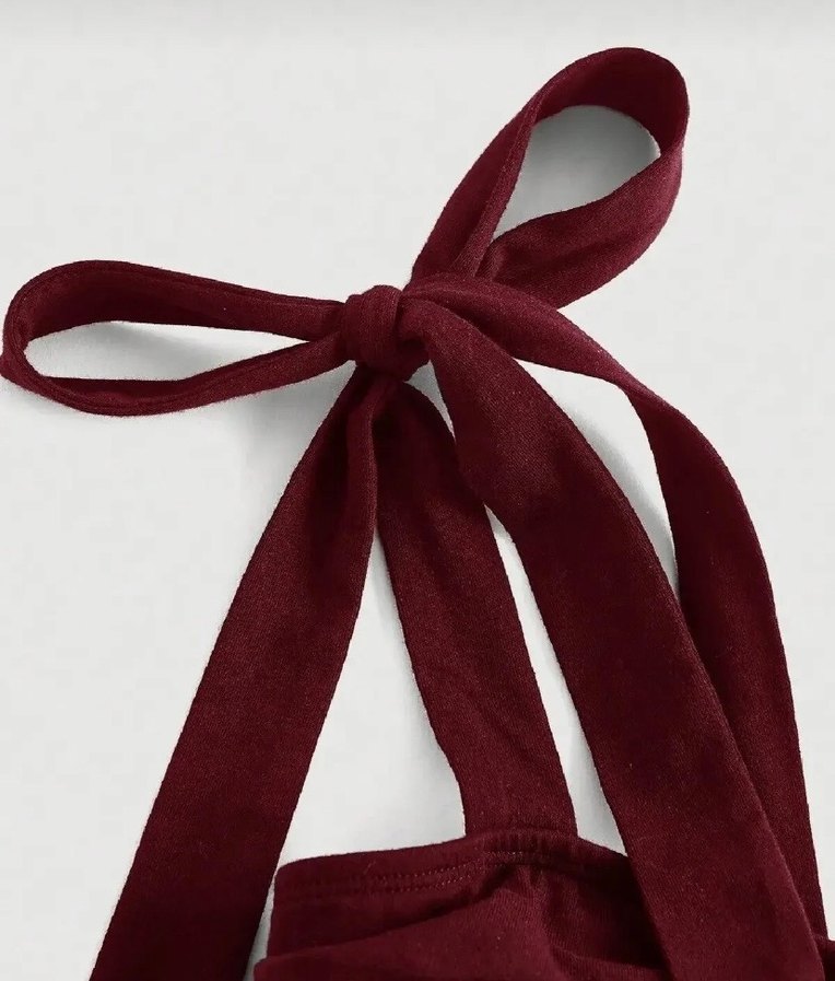 Bordo askılı crop - Görsel 3