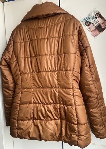 Kadın Kahverengi Fermuarlı Kısa Kaban - Görsel 5