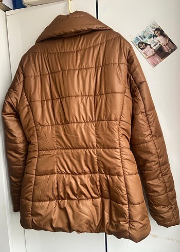 Kadın Kahverengi Fermuarlı Kısa Kaban - Görsel 4