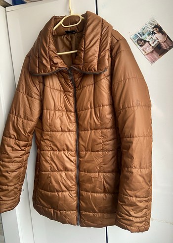 Kadın Kahverengi Fermuarlı Kısa Kaban - Görsel 3