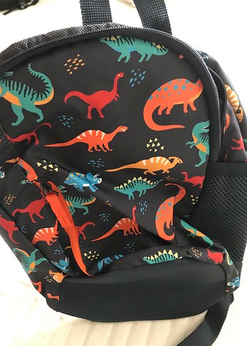 Çok Renkli Dinozor Desenli Çocuk Okul Çantası - Görsel 2