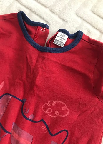 Kırmızı Fermuarlı Bebek Tulum - Görsel 3