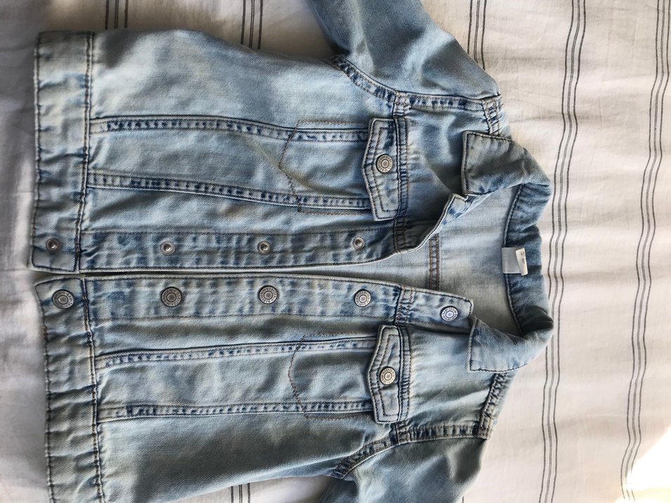 Düğmeli Mavi Kadın Denim Ceket - Görsel 2