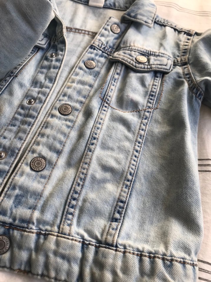 Düğmeli Mavi Kadın Denim Ceket - Görsel 5