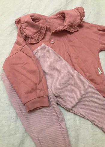 Pembe Bebek Kız Uzun Kollu Takım - Görsel 3