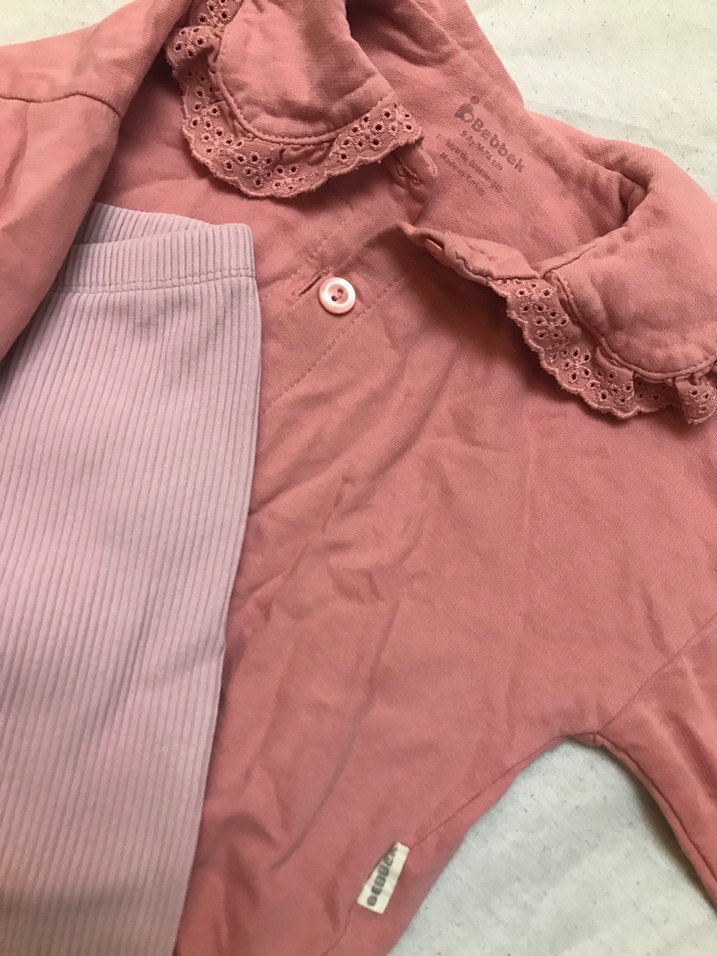 Pembe Bebek Kız Uzun Kollu Takım - Görsel 4