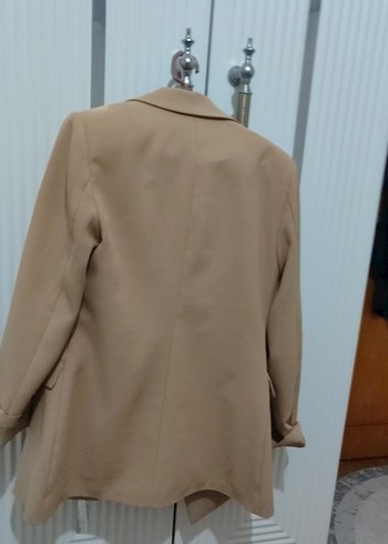 Bej Notch Yaka Kadın Blazer Ceket - Görsel 4