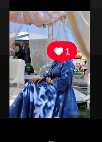 Mavi Uzun Kollu Denim Elbise - Görsel 2