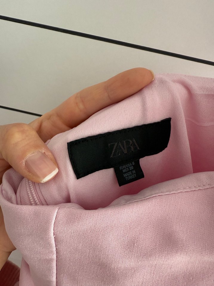 Pembe Straplez Mini Drapeli Kadın Elbise - Görsel 5