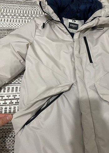 Kadın Beyaz Midi Parka Mont - Görsel 3