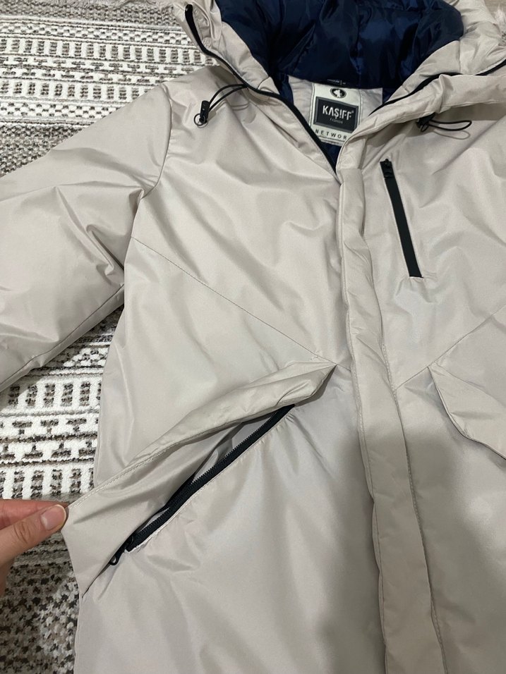 Kadın Beyaz Midi Parka Mont - Görsel 3