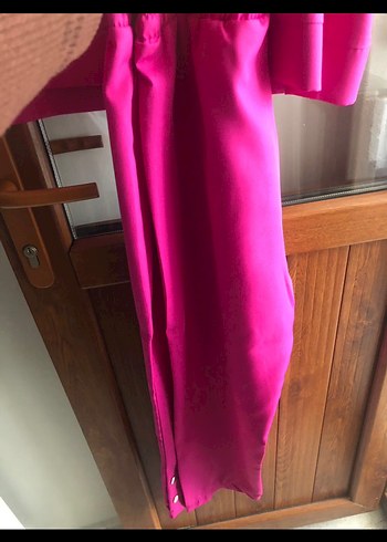 Pembe Düğmeli Salaş Hamile Bluzu - Görsel 4