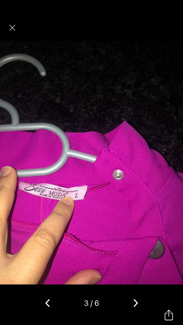 Pembe Düğmeli Salaş Hamile Bluzu - Görsel 3