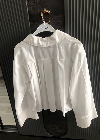 Henza beyaz kadın gömlek - Görsel 3