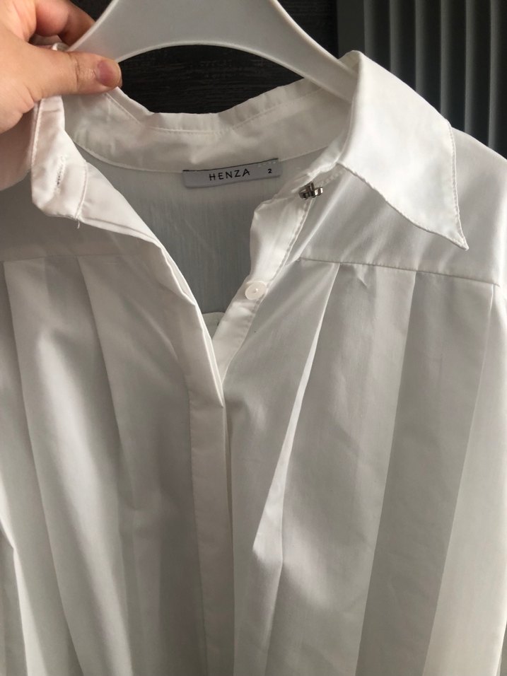 Henza beyaz kadın gömlek - Görsel 2