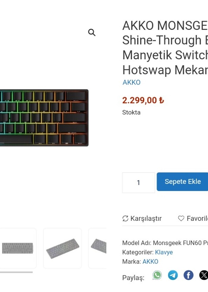 [TAKAS VAR] AKKO X MONSGEEK FUN60 Pro Sıfır Kapalı Kutu (20 Mayı - Görsel 2