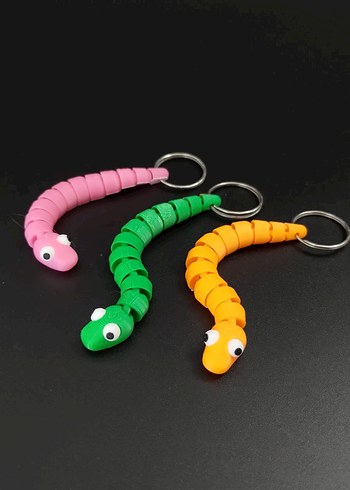 Renkli Yılan Figürlü Anahtarlık - Görsel 2