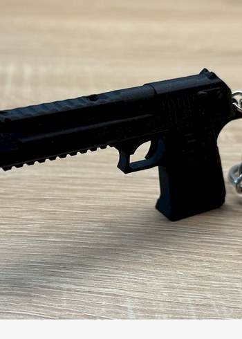 Siyah Tabanca Anahtarlık - Punk Stil - Görsel 2