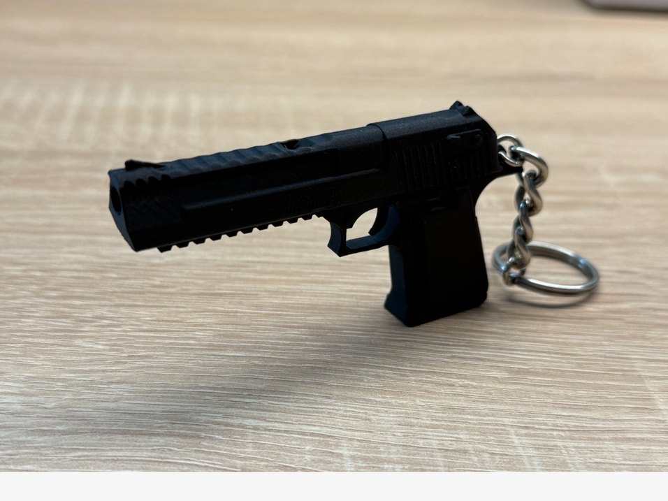 Siyah Tabanca Anahtarlık - Punk Stil - Görsel 2