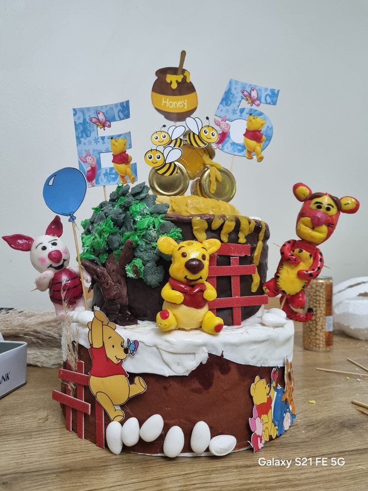 maket pasta winnie the pooh karakteri - Görsel 5