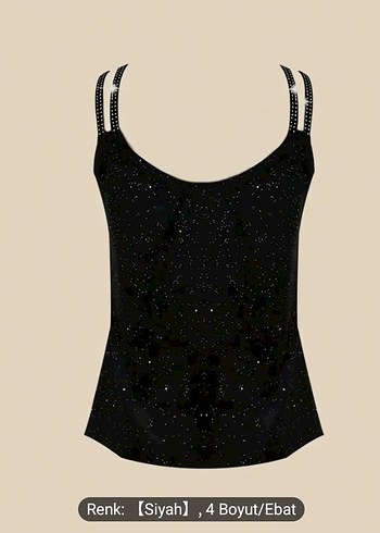 Siyah Payetli V Yaka Mini Bluz - Görsel 2