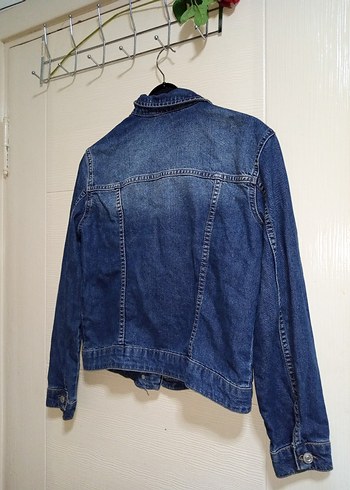 Kadın Mavi Düğmeli Denim Ceket - Görsel 2