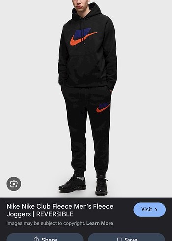 Nike Nike Siyah Kapüşonlu Erkek Eşofman Takımı