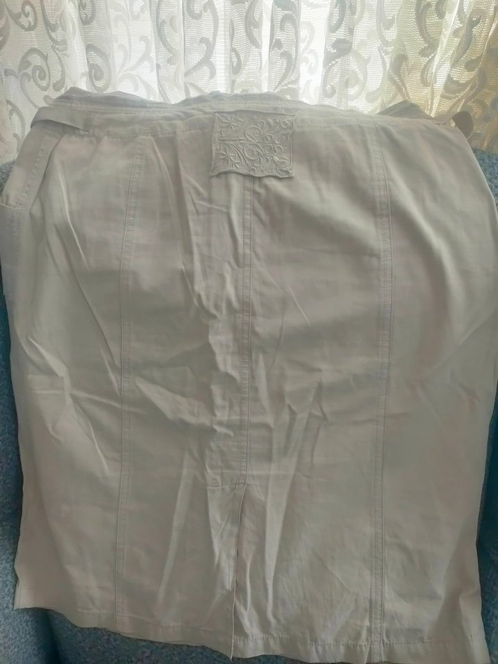 Bej Kemer detaylı Midi  Etek - Görsel 3