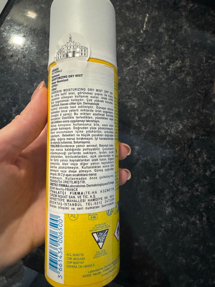 Uriage Bariésun SPF 50+ Suya Dayanıklı Kuru Mist - Görsel 2