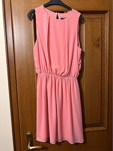 H&M belden lastikli pudra elbise