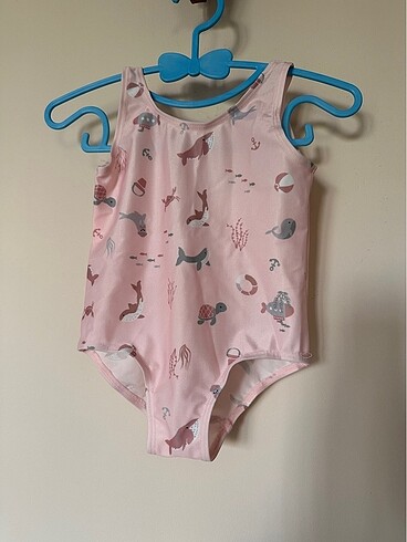 H&M balina desenli pembe mayo
