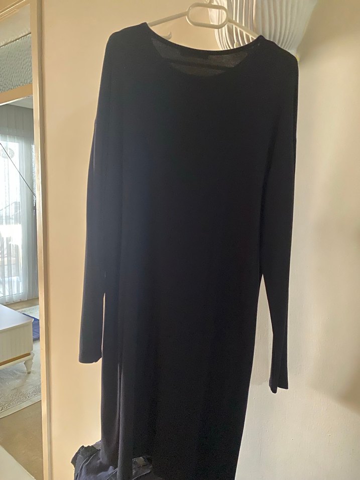 Siyah Uzun Kollu Tesettür Kadın Tunik - Görsel 4