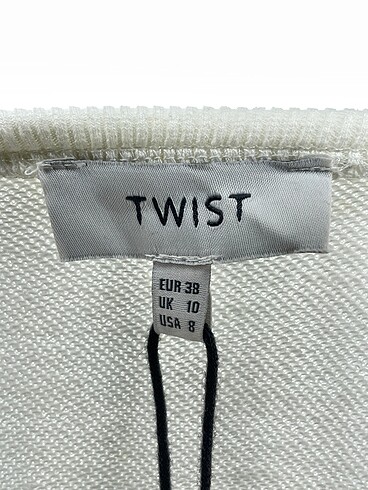 38 Beden beyaz Renk Twist Kısa Elbise %70 İndirimli.