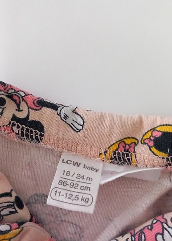 18-24 Ay Beden 18-24 Ay Minnie Mouse Kız Bebek Pijama