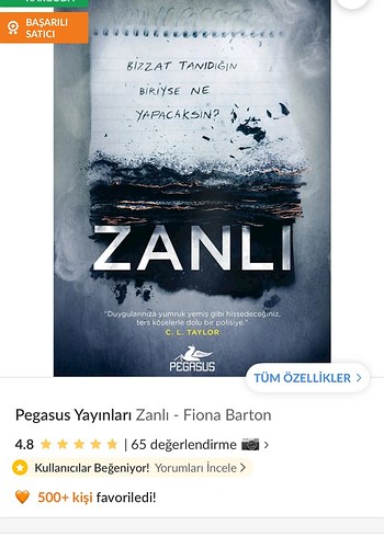 Fiona Barton - Zanlı Roman