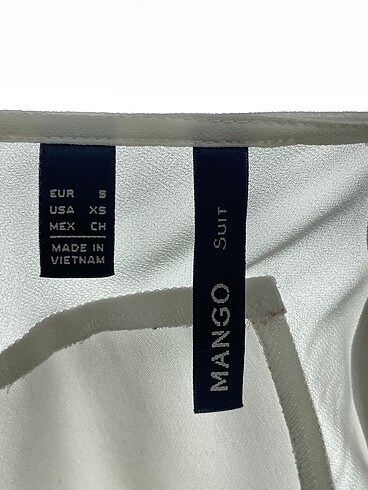 s Beden beyaz Renk Mango Bluz %70 İndirimli.