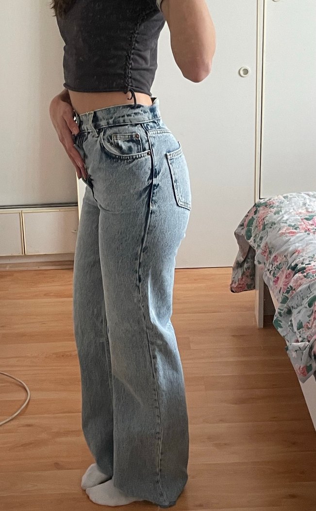 Zara Yüksek Bel Açık Mavi Denim Jean — görsel 2/4