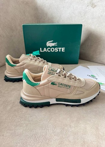 Bej Lacoste Erkek Spor Ayakkabı
