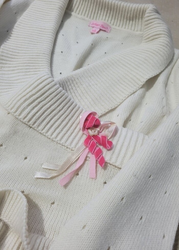 Kız çocuk 6 7 yaş olur kazak uzun kollu - Görsel 2