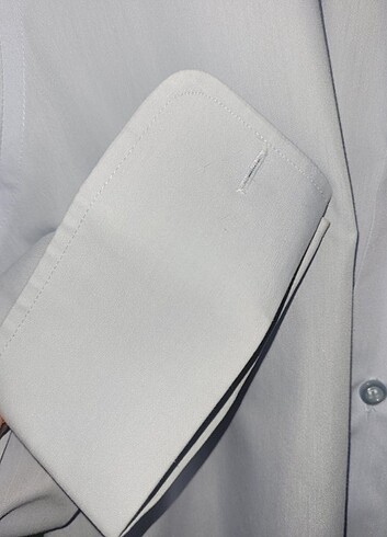 Açık mavi erkek gömleği s beden kol düğmeli model - Görsel 5