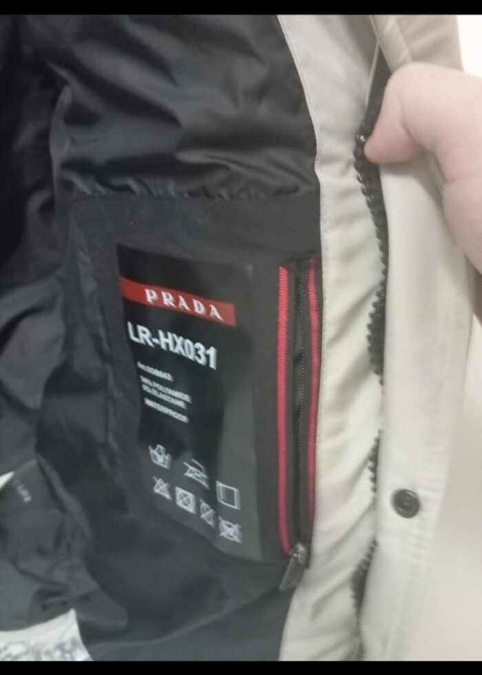 PRADA kaz tüyü bej uzun mont - Görsel 3