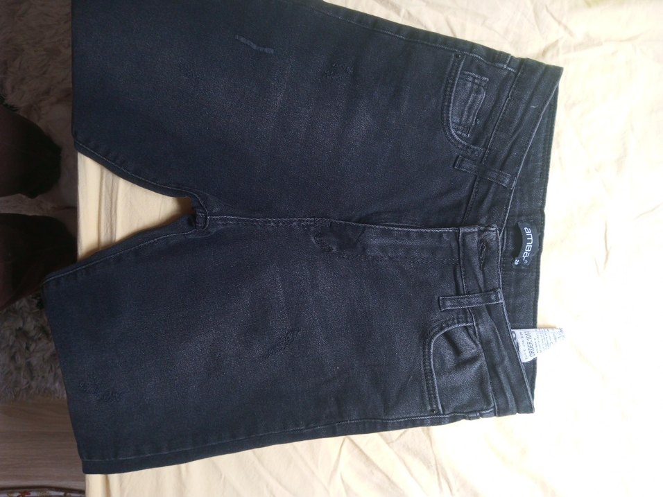 siyah ambar  Kadın Denim Pantolon - Görsel 2