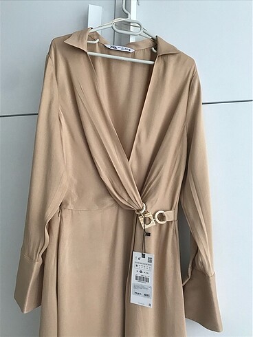 38 Beden camel Renk zara elbise