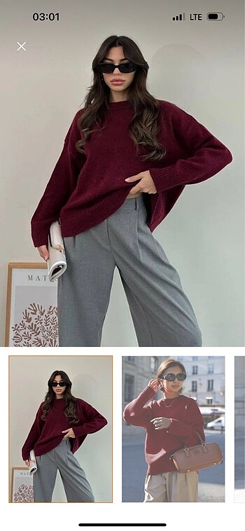 Oversize Bordo Kazak