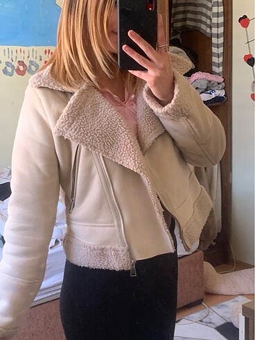 s Beden Stradivarius Biker çeket mont