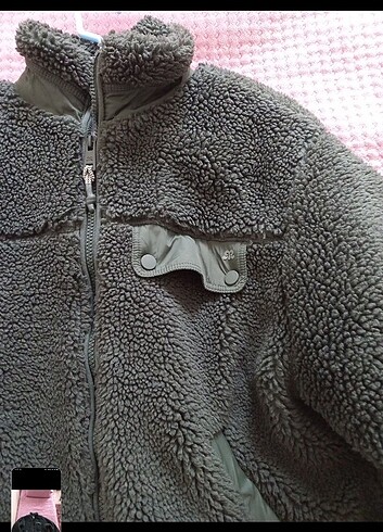 s Beden haki Renk Pull and Bear Fermuarlı Polar Sweatshirt