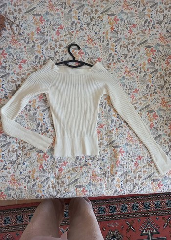 AdL Kemik Rengi Xs Crop Kazak - Görsel 9