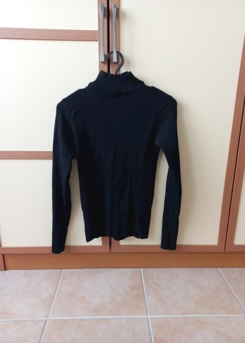 AdL Siyah Önü Detaylı Bogazli Kazak - Görsel 6